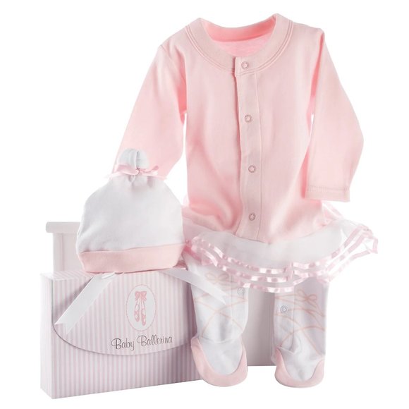 NWT 0-6M Big Dreamzzz 100% Soft Cotton Baby Ballerina 2-Piece Layette Set - Picture 1 of 5